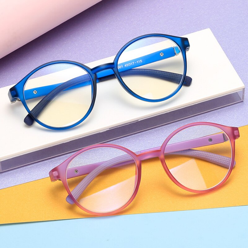 Anti-blåt lys børns briller læsebriller ultralette computergoggles brilleramme til kvinder