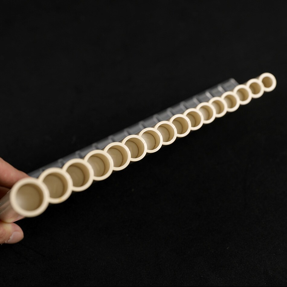 Flauta de Pan de resina ecológica para amantes de los instrumentos musicales, instrumento de viento de madera, de fácil aprendizaje, color amarillo marfil, 16 tubos