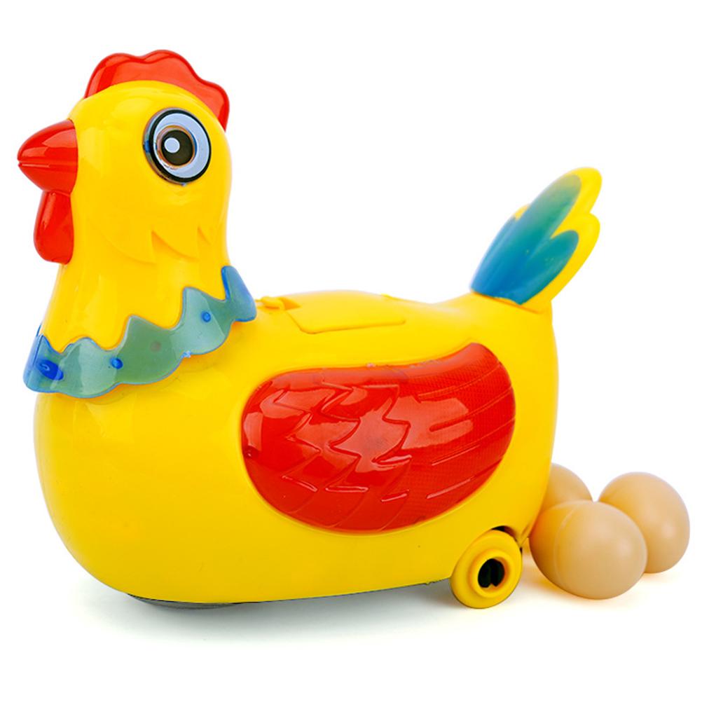 Gallina eléctrica que pone huevos para niños, juguete que camina con luz colorida y música, juguetes interactivos