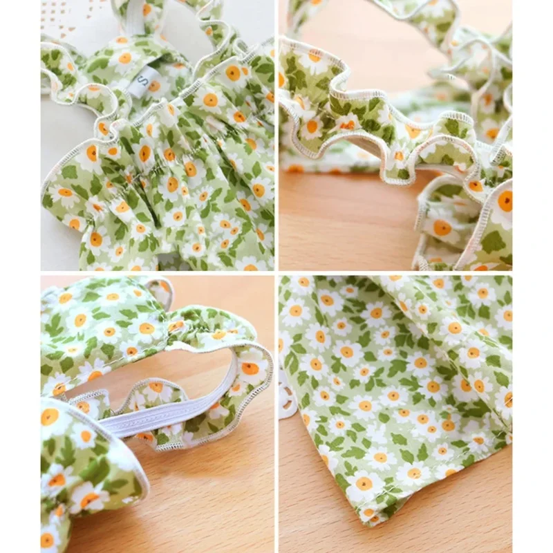 Huisdierkleding Lente/zomer Kleine kat/hond Kleine madeliefje Schouderriem Prinsessenjurk Huisdierkleding Kitten/hond Zachte jurk