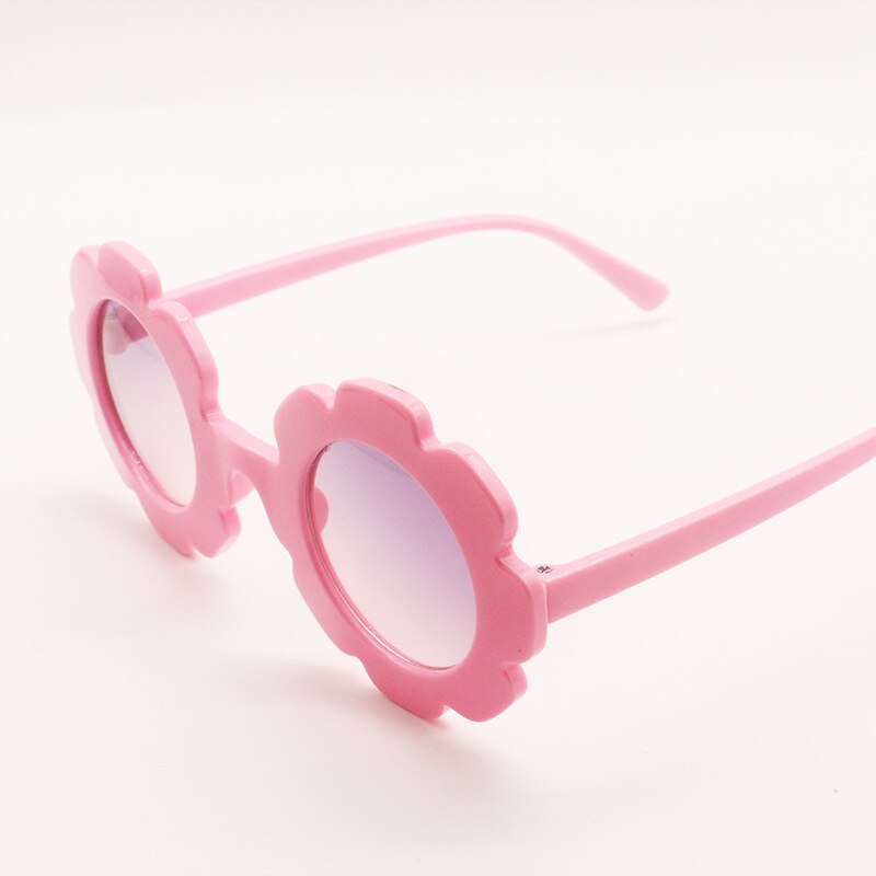 1Pc Vintage Kids Zonnebril Baby Zonnebril Ronde Bloem Gafas Baby Kinderen UV400 Sport Zonnebril Meisjes Jongens Oculos De Sol: Rose Red A