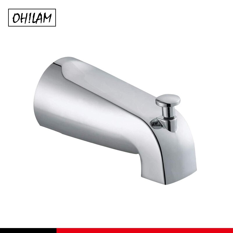 Bathroom Tub Spout With Diverter Chrome ORB House Builders Slip-on Tub Pull-up 5-Inch Diverter Spout