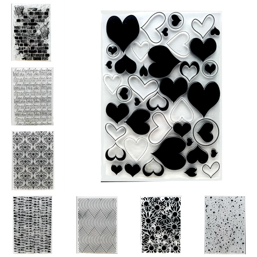 DIY Background Clear Stamp Transparent Stamps for DIY Scrapbooking Photo Album Cutting Crafts Stencil