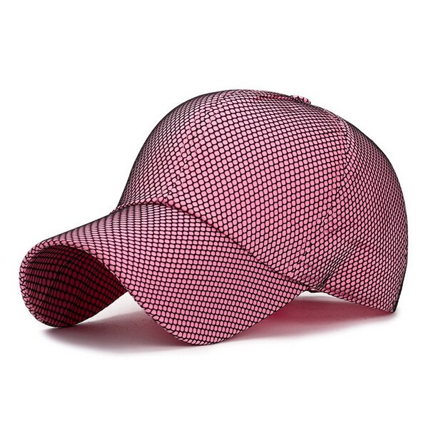 Casquette de Baseball unisexe en maille solide, réglable et respirante, chapeau de soleil à rabat, réglable en 5 couleurs décontracté: Rose