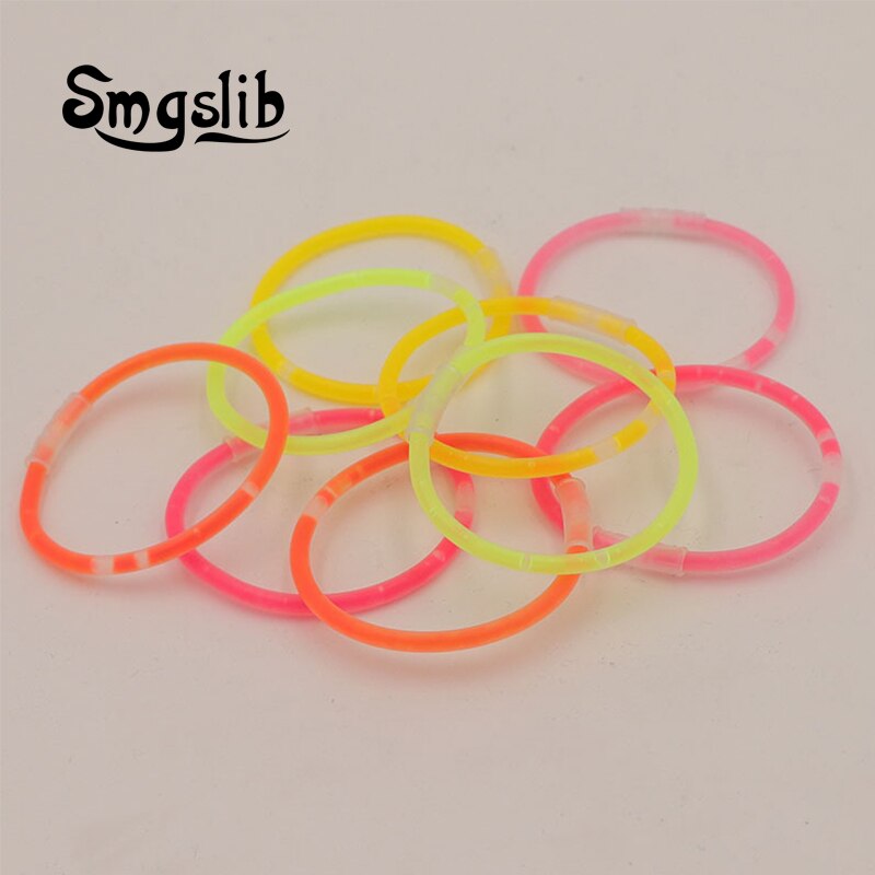 50 100Pcs Party Fluorescence Light Glow Sticks Bracelets Necklaces Neon Wedding Party Glow Sticks Bright Colorful Glow Sticks