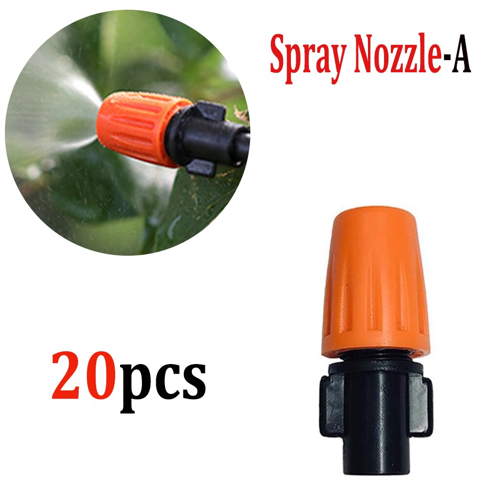 20/50 st munstycke immande droppspruta mikro automatiskt droppbevattningssystem justerbart finfördelningssprinkler jordbruksvattenverktyg: Munstycke-a -20 st