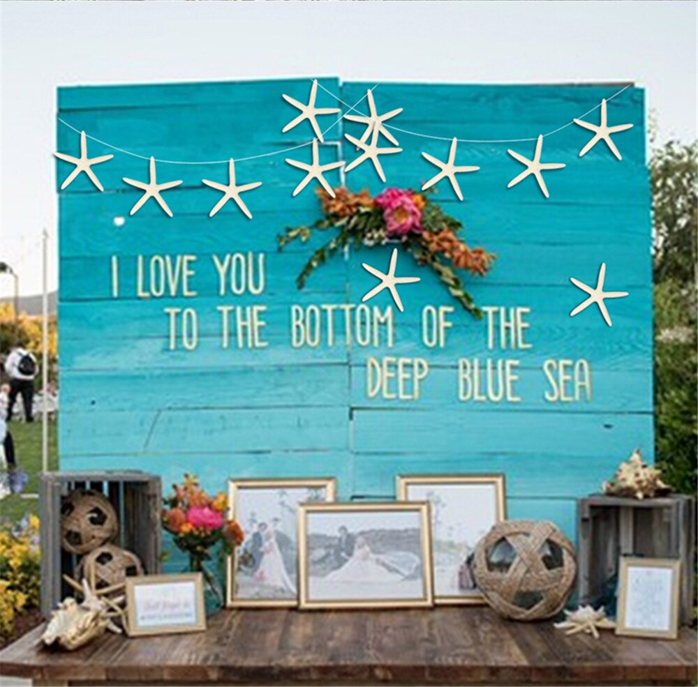 3M White Starfish Seashell Bubble Garland Under The Sea Mermaid Party Decorations Ocean Animal Cutouts Hanging Banners: star