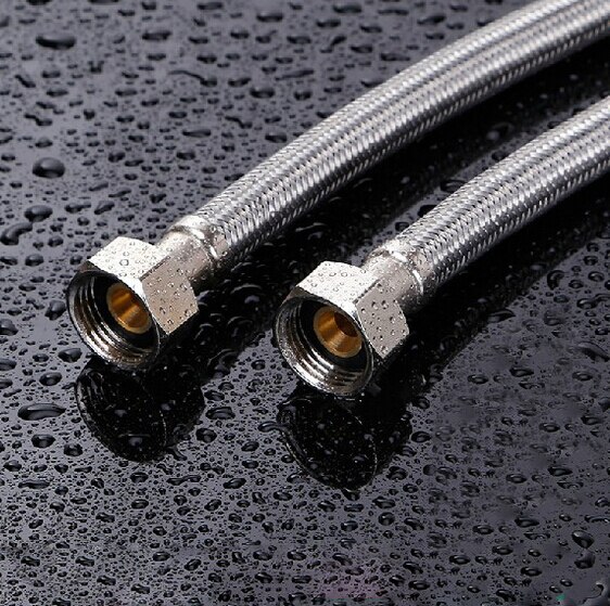 50 cm 1 paar 304 rvs Watertoevoerslang gebreide draad wastafel/wc sanitair slang badkamer onderdelen G 1/2 "B HJ-1154