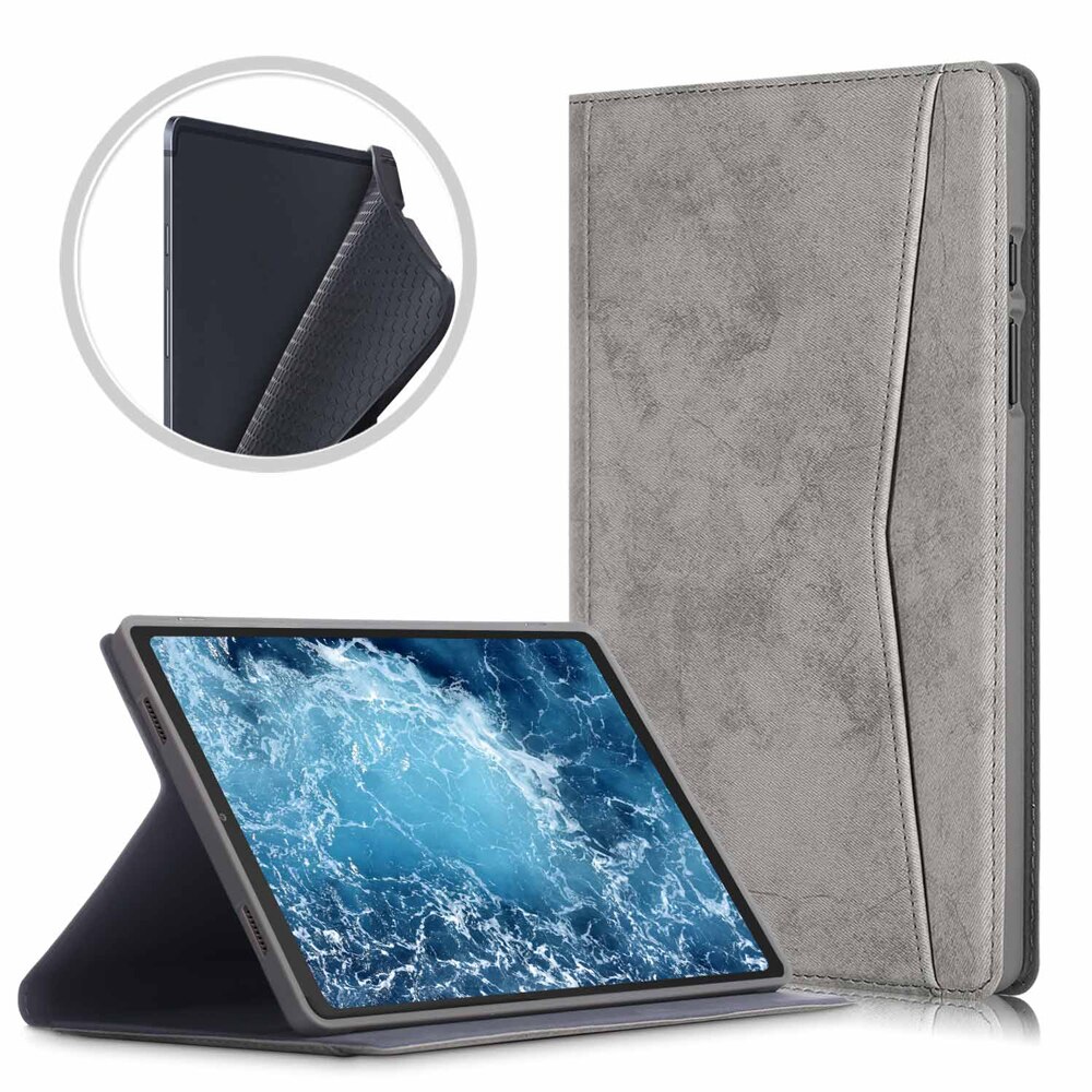 Blødt bagcover til samsung galaxy tab  a7 10.4 etui, multi betragtningsvinkel stativ cover til galaxy tab  a7 10.4 sm-t500/505/507: Grå
