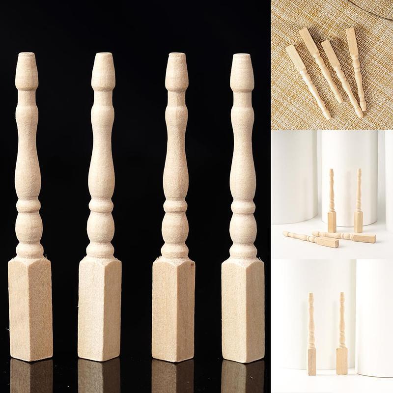Dongzhur 1: 12 puppenhaus 4 Stück Mini Möbel Zubehör Mini Möbel Zubehör Tisch Bein Tisch Fuß Hülse Holz Puppe Zu