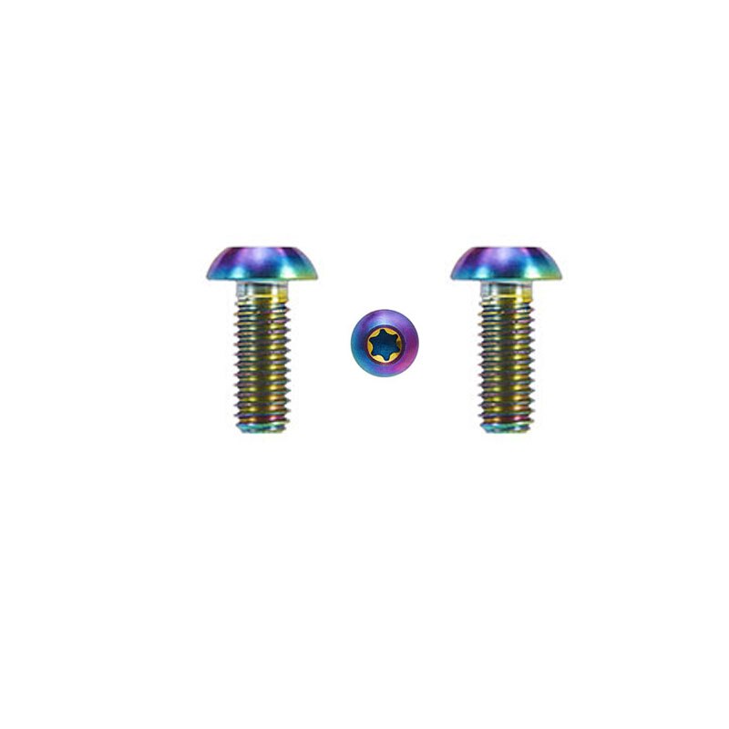 Fiets Bidonhouder Titanium Legering Bevestigingsbouten Schroeven M5 × 12Mm Fiets Bidonhouder Bouten/M5 * 10 Schijfrem Schroeven Fietsonderdelen: M5-10mm Color