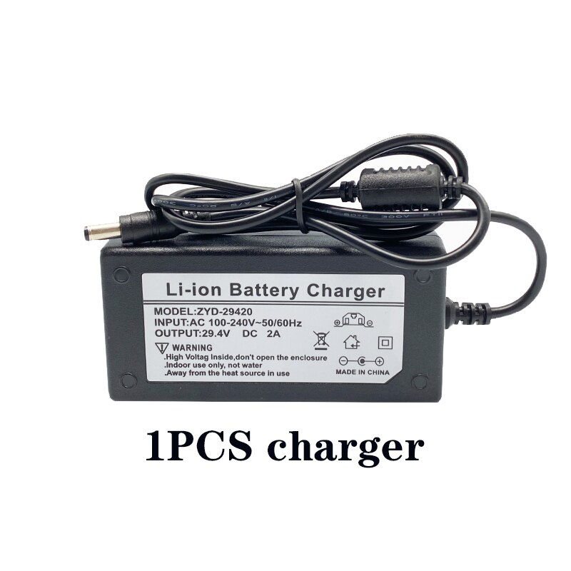 29.4V 30Ah high power 7S4P 18650 Lithium Battery pack with BMS 29.4V Electric bicycle electric car+29.4V2A charger: white