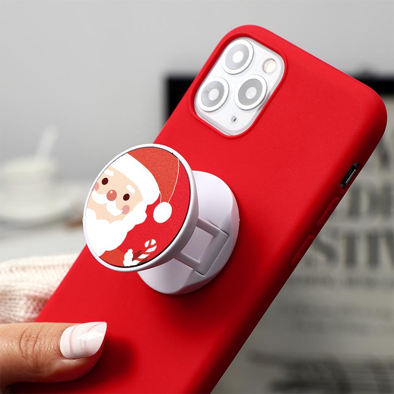 Universele mobiele telefoonhouder, kerst hert cartoon telefoonstandaard, vingerringhouder voor iphone, telefoonbeugel, standaard