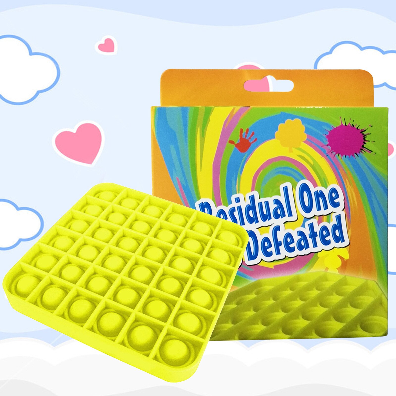 12cm Square Push Bubble Fidget Sensory Toy Unisex Autism Stress Reliever Toy Christmas Decompressie speelgoed: G