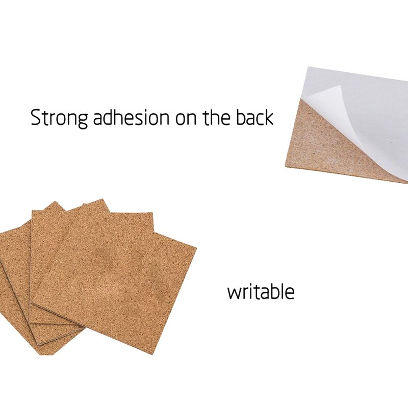 Self-Adhesive Cork Coasters,Cork Mats Cork Backing Sheets for Coasters and DIY Crafts Supplies (40, Square)