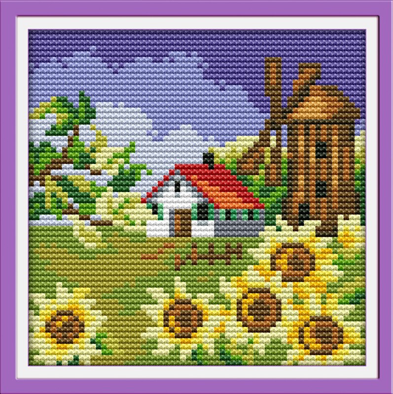 South Korea's small scenery cross stitch kit animal18ct 14ct 11ct count print stitching embroidery DIY handmade needlework plus