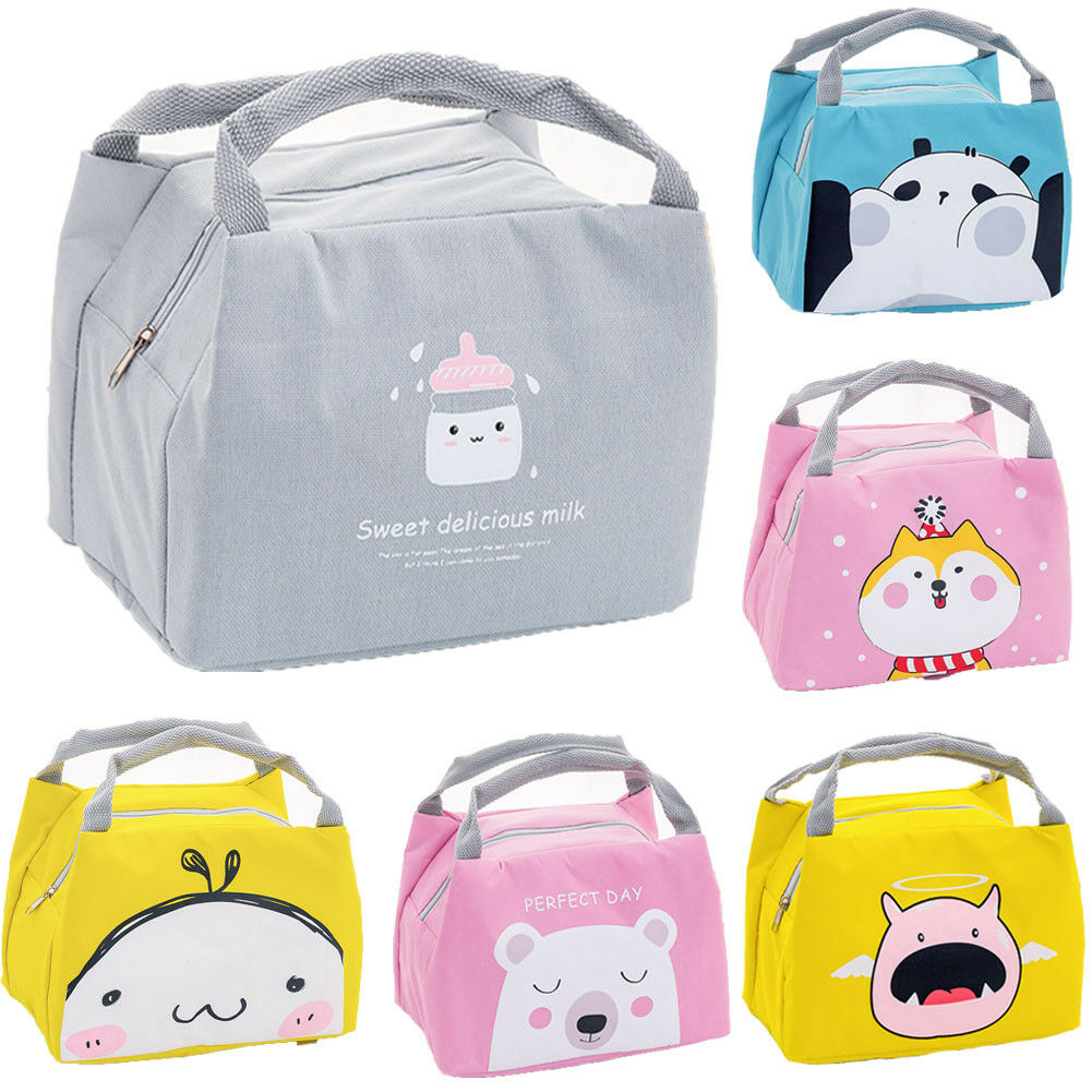 Mignon femmes dames filles enfants Portable isolé sac à Lunch boîte pique-nique fourre-tout refroidisseur thermique isolé Bento boîte à Lunch fourre-tout