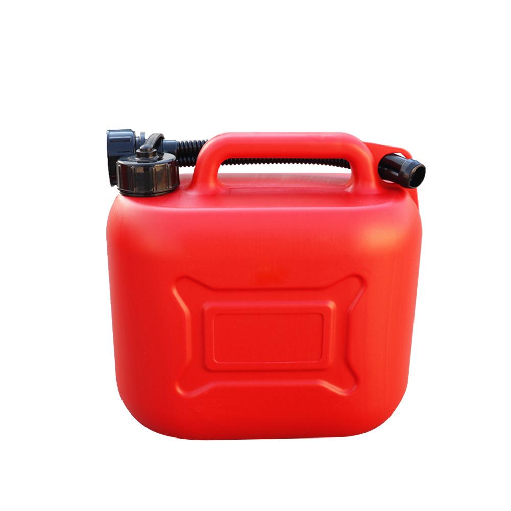 Portable 5L 10L 20L Cans Gas Fuel Tank Scale Thickened Anti Static Spare Plastic Petrol Tanks Gasoline Oil Container Home Auto: Black