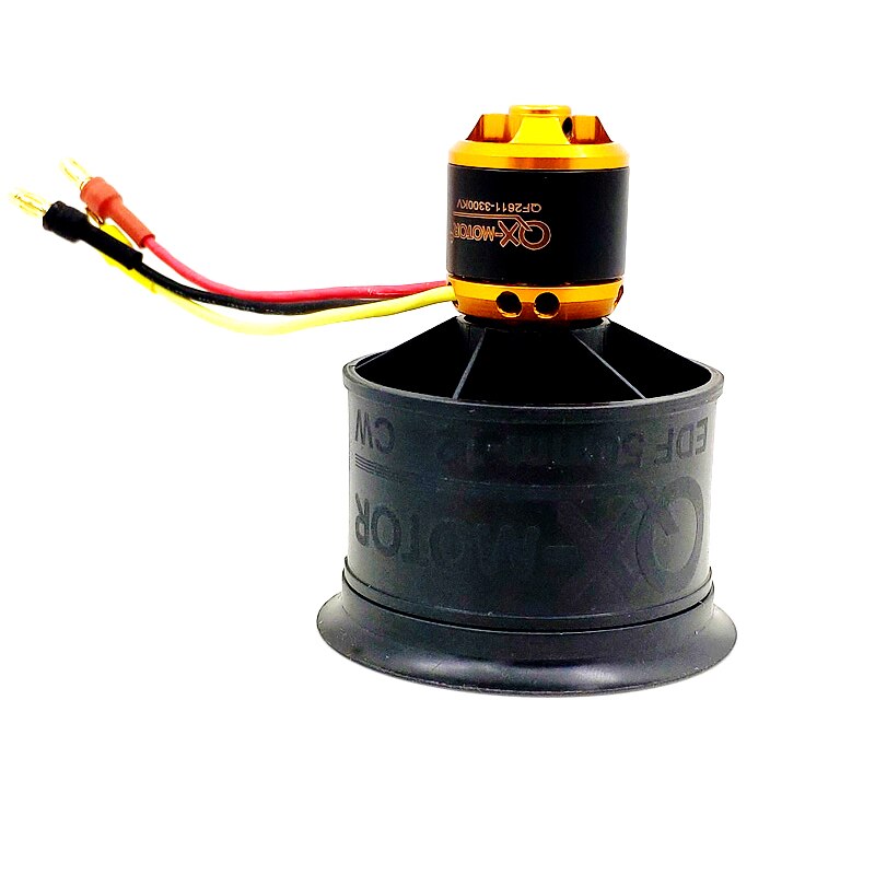 Qx-motor 50mm 12 blade kanalventilator 50 edf cw eller ccw med  qf2611 3s 4s børsteløs motor til rc fly modelfly: 3300kv ( ccw)