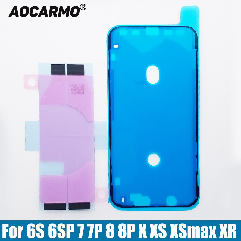Aocarmo wyświetlacz LCD ekran wodoodporny klej naklejki baterii taśma klejąca dla iPhone 6S 6SP 7 7P 8 8P plus X XS XS Max Max XR