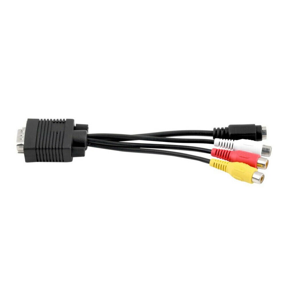 Til vga til s-video  + 3 rca converter adapterkabel