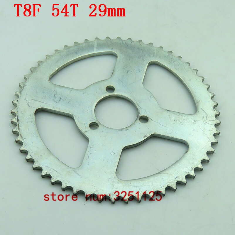 Silver Tooth disc T8F 54T 29mm / 140mm 54 Tooth Rear Chain Sprocket For 47cc 49cc Pocket Bike Mini Moto Quad ATV