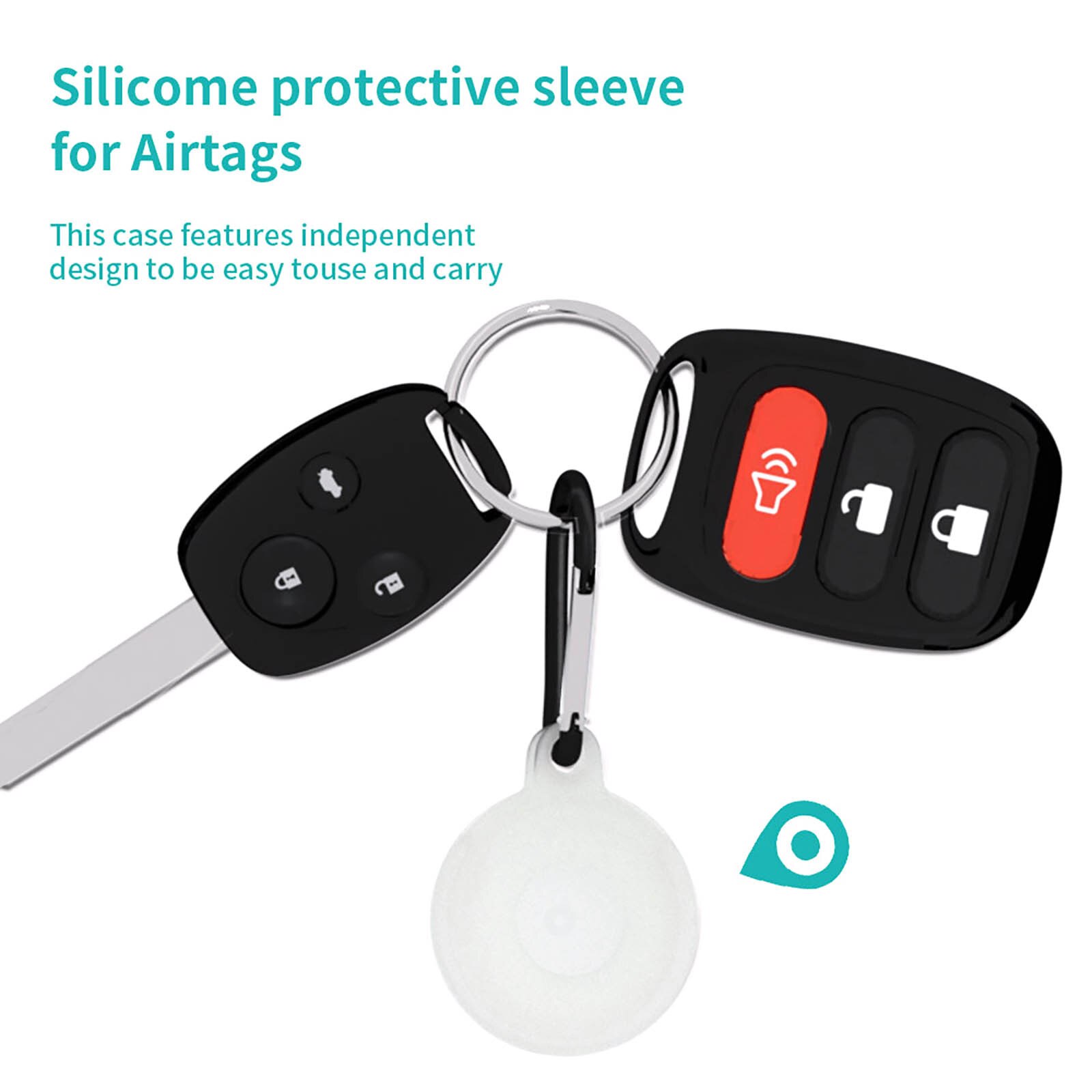 Phone Protective Cover For Aircovered AirTag Case Silicone Protector Bumper Case Compatible with Apple AirTags Tracker Buckle