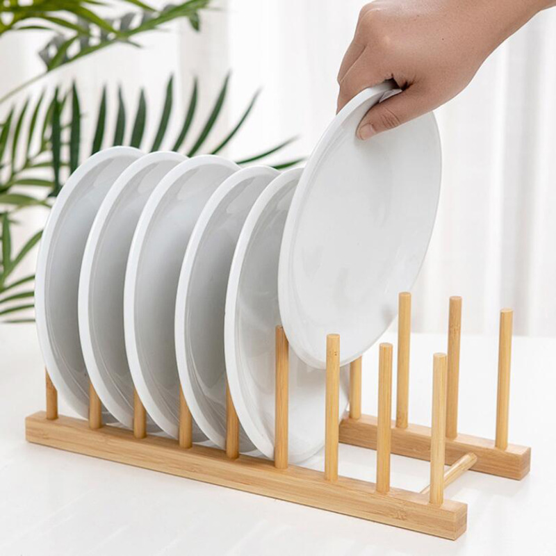 Opvouwbare Afdruiprek Bamboe Droogrek Houder Gebruiksvoorwerp Afdruipbord Droogrek Opslag Keuken Organizer Rack Houder