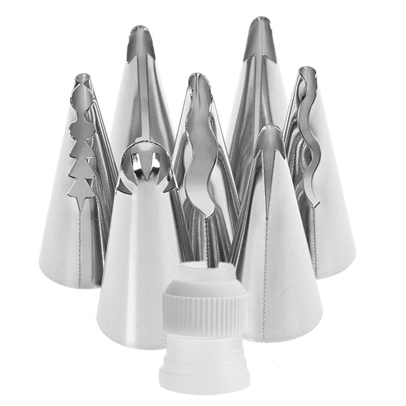 8 Stks/set Bruiloft Russische Nozzles Pastry Bladerdeeg Rok Icing Piping Nozzles Pastry Decorating Tips Cake Cupcake Decorateur Tool