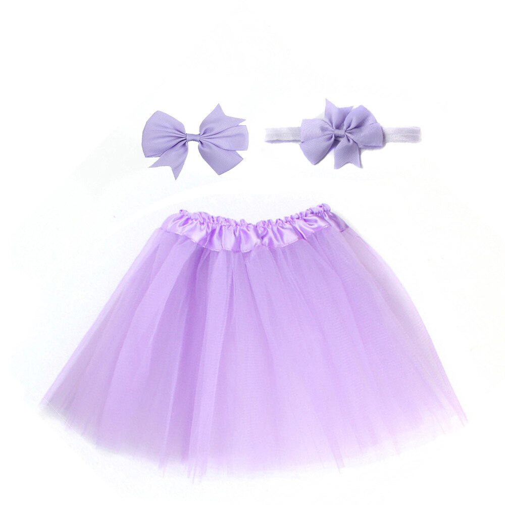 Neue freundlicher bogen Baby haar zubehör haar Clip Süssigkeit farbe Baby pettiskirt freundlicher Felsen haar Band einstellen: Lavendel