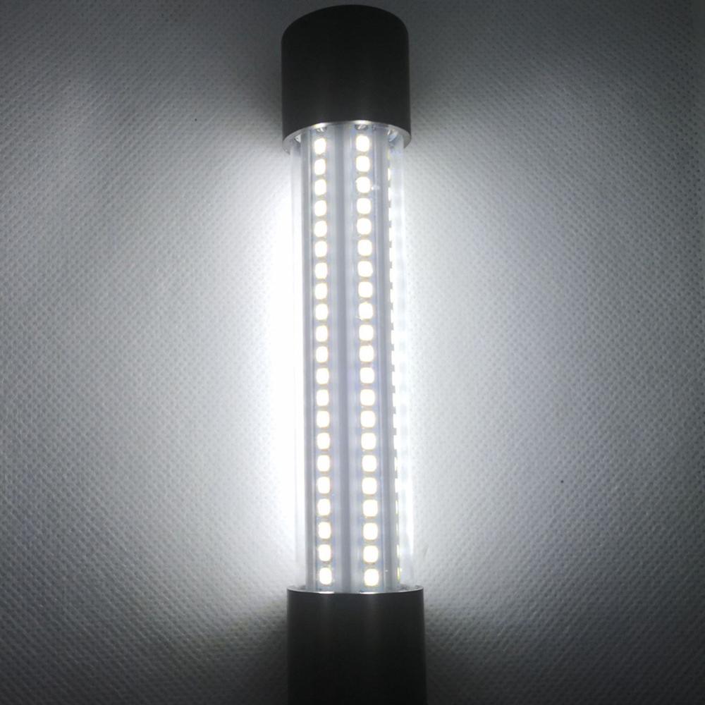 Luz LED sumergible para pesca, buscador de peces bajo el agua, lámpara con bombilla de 1200LM, cable de 5M, accesorios para herramientas de pesca: Blanco
