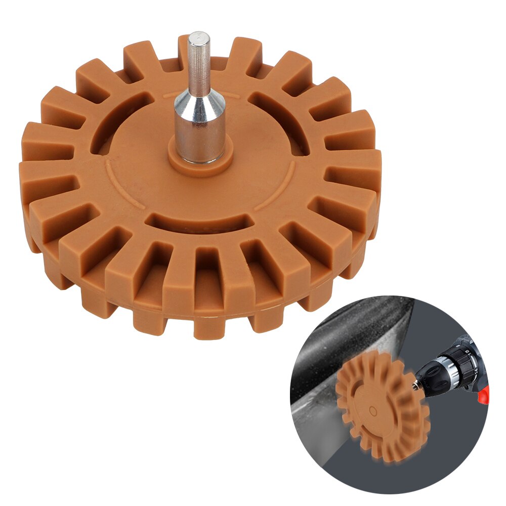 Polerhjul dekalborttagare 1/4 " skaft gummi radergummi whee för bil lim klistermärken och dekaler auto reparation lackverktyg