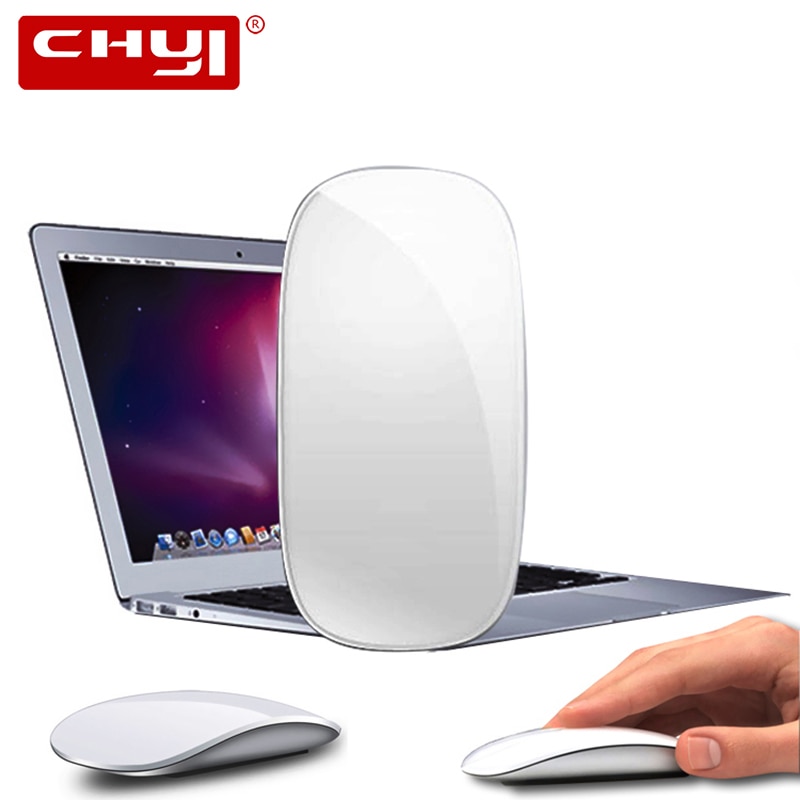 Magic touch trådløs mus ergonomisk ultratynde usb optiske mus 1600 dpi computermus med usb c adapter til apple macbook pc