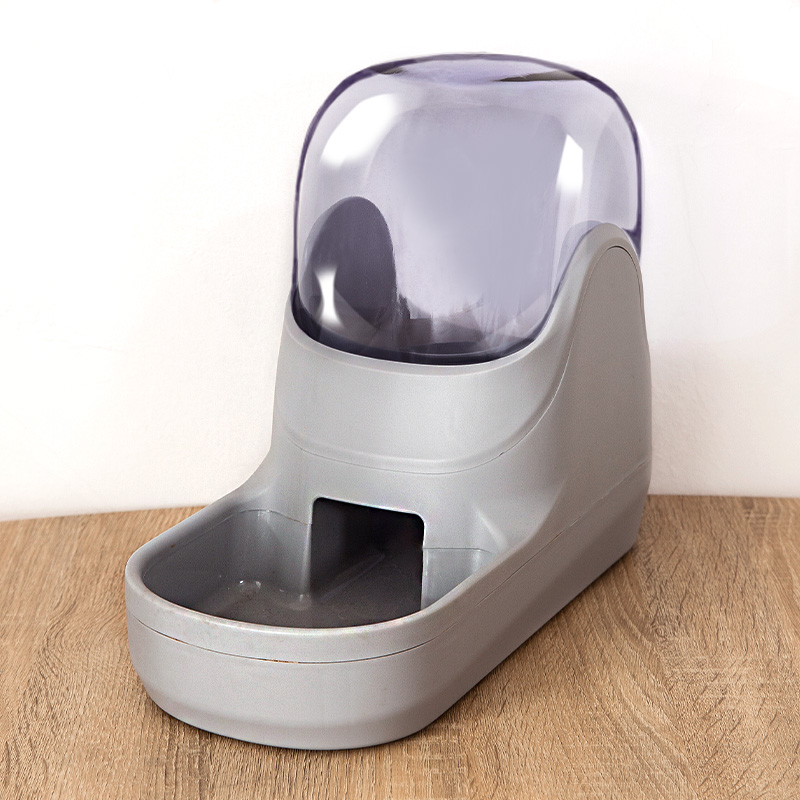 3.8L Kat Automatische Feeder Plastic Hond Waterfles Grote Capaciteit Voerbak Huisdier Voedsel Water Dispenser Puppy Drinker: Grey water feeder