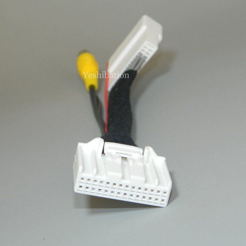 Achteruitrijcamera Voor Toyota Voor Kluger Voor RAV4 24 Pin Auto Camera Adapter Connector Draad Achteruitrijcamera Naar GPS Head Unit Kabel Omgekeerde Camera