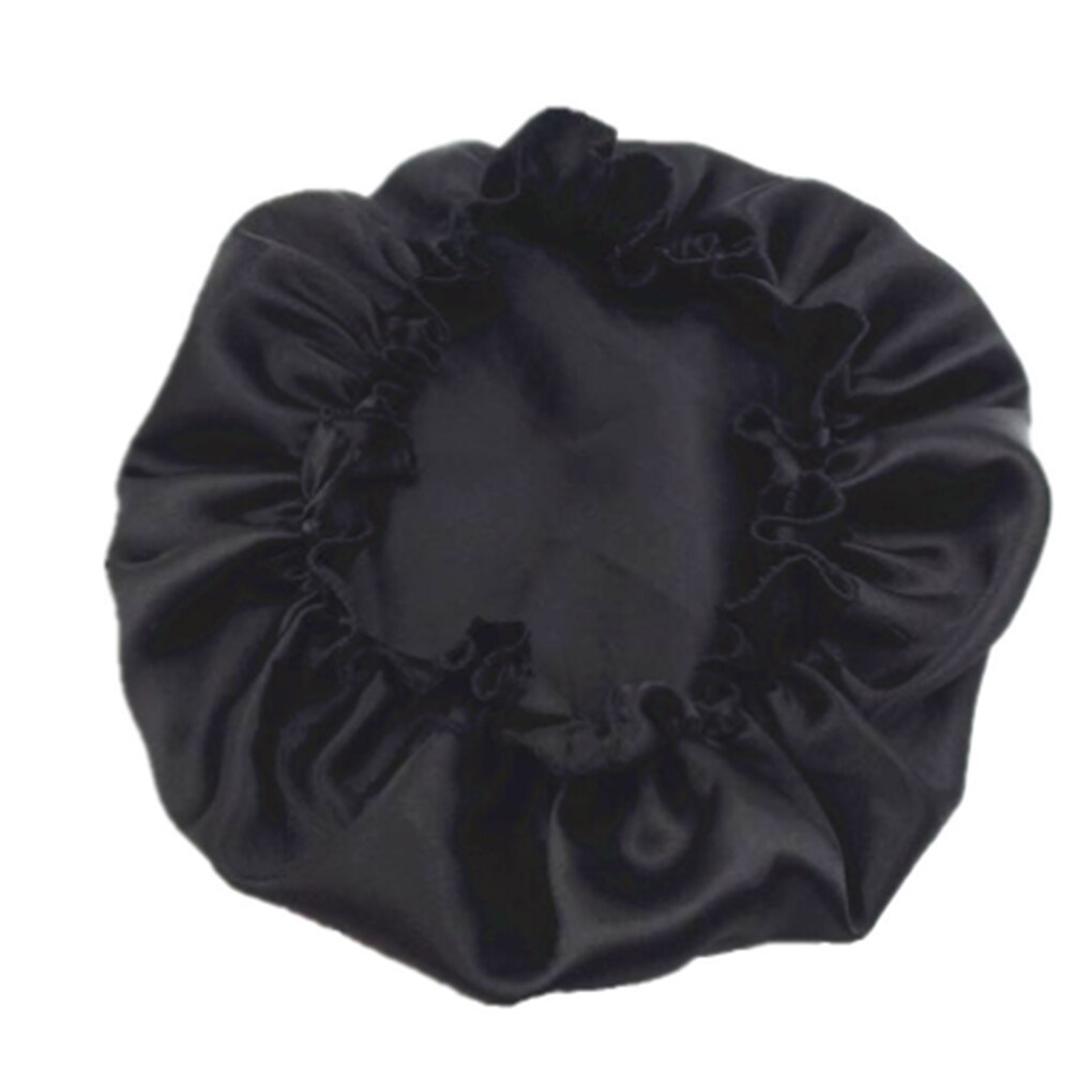 6 Pack Hair Bonnet Sleeping Hat Breathable Hair Care Cap Head Scarf Sleep Cap Turbans Head Cover Hair Wraps for Women: Black