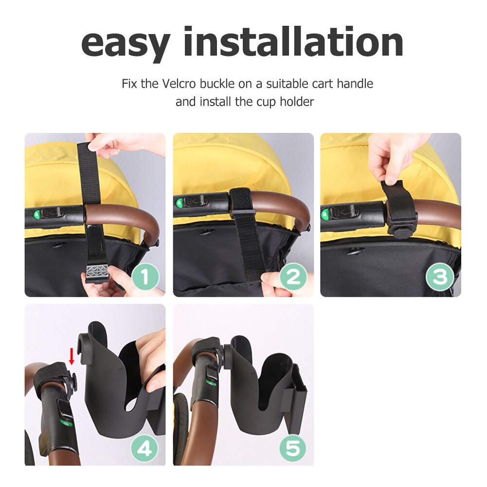 Baby Stroller Cup Holder+Phone Rack Universal Cup Holder for Pram Stroller Carrying Case Baby Carriage Cup Bottle Holder Guggy