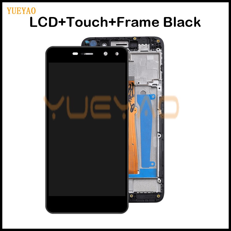 Pantalla táctil LCD para HUAWEI Nova Young 4G LTE / Y6 / Y5 con marco para MYA-U29 MYA L11 L22 L41 U29 L02 L03 LCD: WithFrame Black