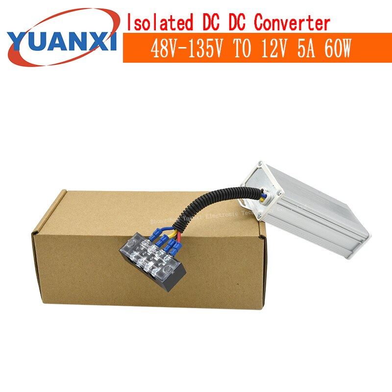 Isolated DC DC Converter 48V 60V 72V 84V 96V 120V 135V to 12V 5A 60w Isolated Step down buck