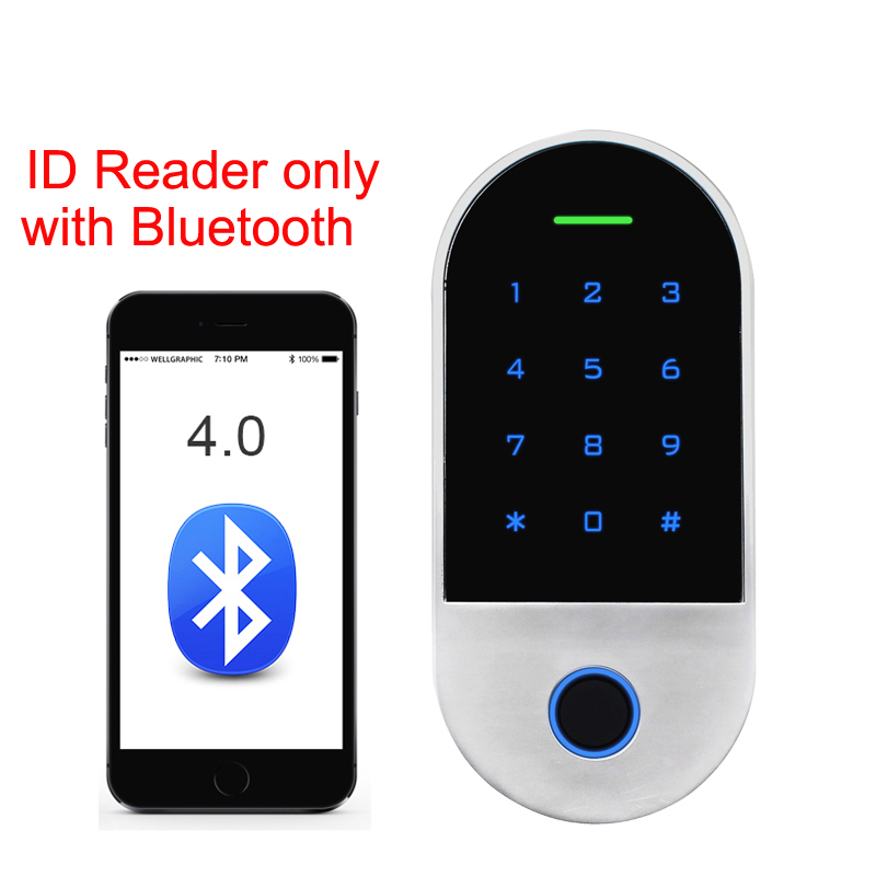 Metal Biometric Fingerprint Standalone Access Control System Rfid 125khz Reader Bluetooth Door Opener Waterproof 1000Users: Blue