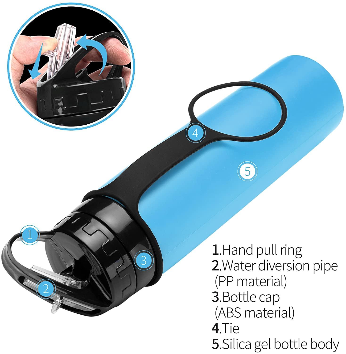 600ML silicone Pieghevole Bottiglia di Arrampicata tutto'aperto A Scomparsa Bottiglia di Acqua di Viaggio Comodo anti-scottatura