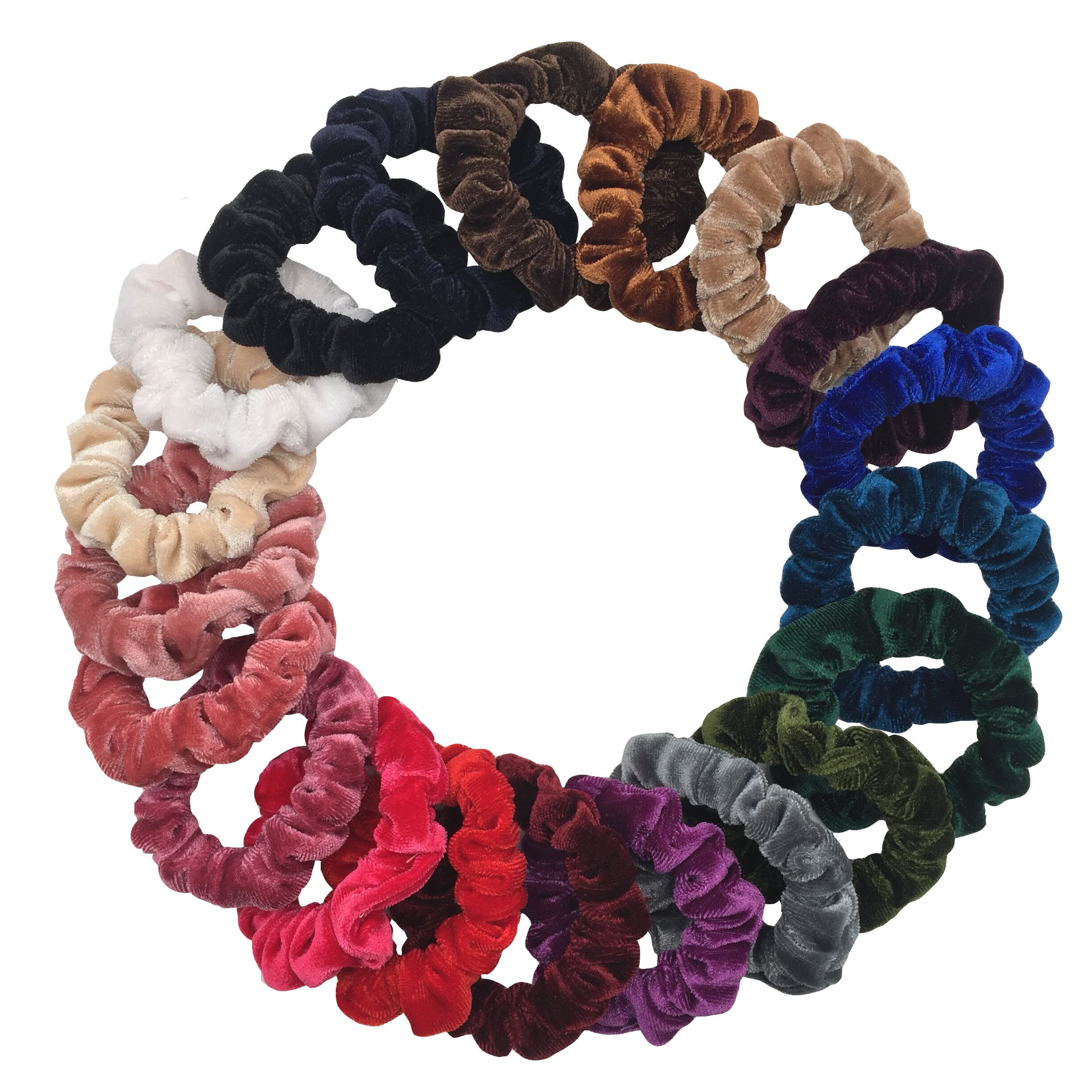 Paquete de Scrunchies del pelo de terciopelo para niña, bandas elásticas para el pelo, conjunto de soporte para cola de caballo, accesorios para el cabello, sólido, sin arrugas, 10/6 Uds./lote
