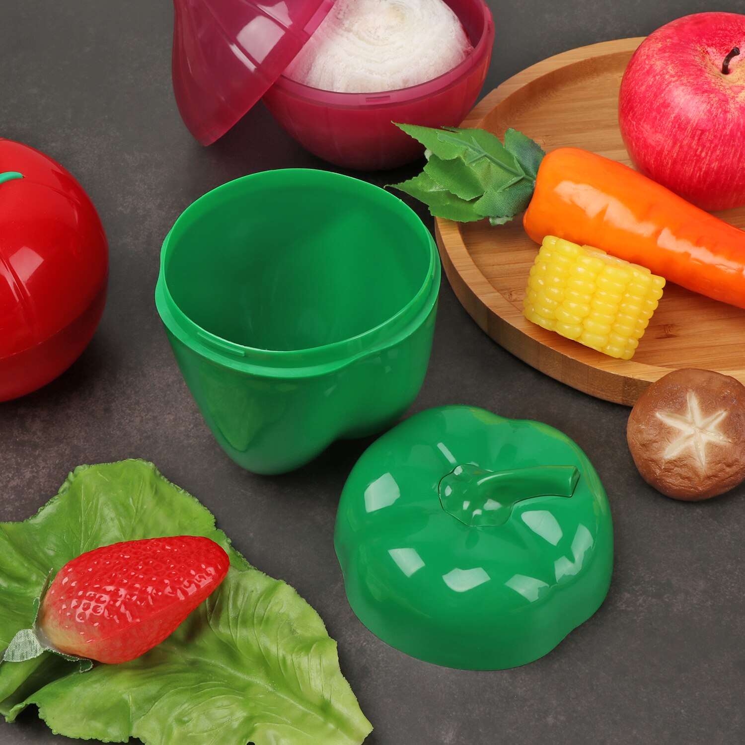 Boîte de rangement en PP pour oignon, tomate, ail, citron, poivre, étui de conservation, réfrigérateur de cuisine, organisateur de légumes
