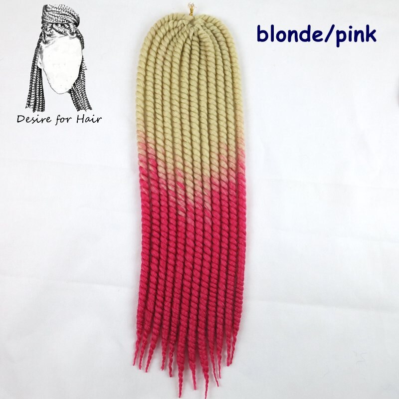 Désir de cheveux 1 paquet 120 grammes 12 brins synthétique havane torsion cheveux ombre deux tons 3 tons couleur crochet tresses extensions de cheveux