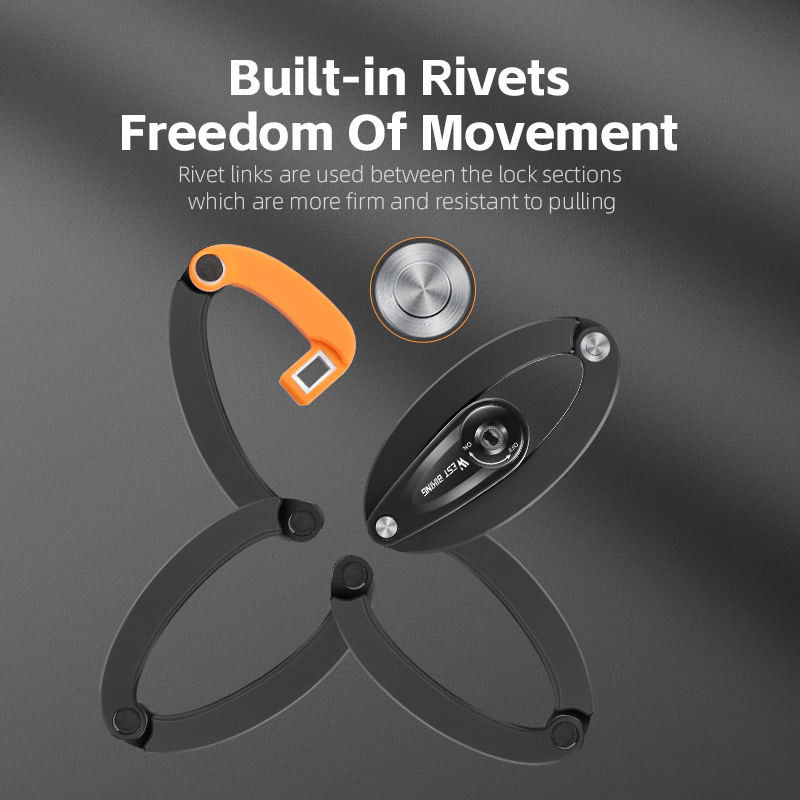 Serrature per bici pieghevoli lucchetto per bicicletta da strada MTB scooter antifurto ad alta sicurezza elettrico E-bicicletta lucchetto per catena da ciclismo accessori per bici