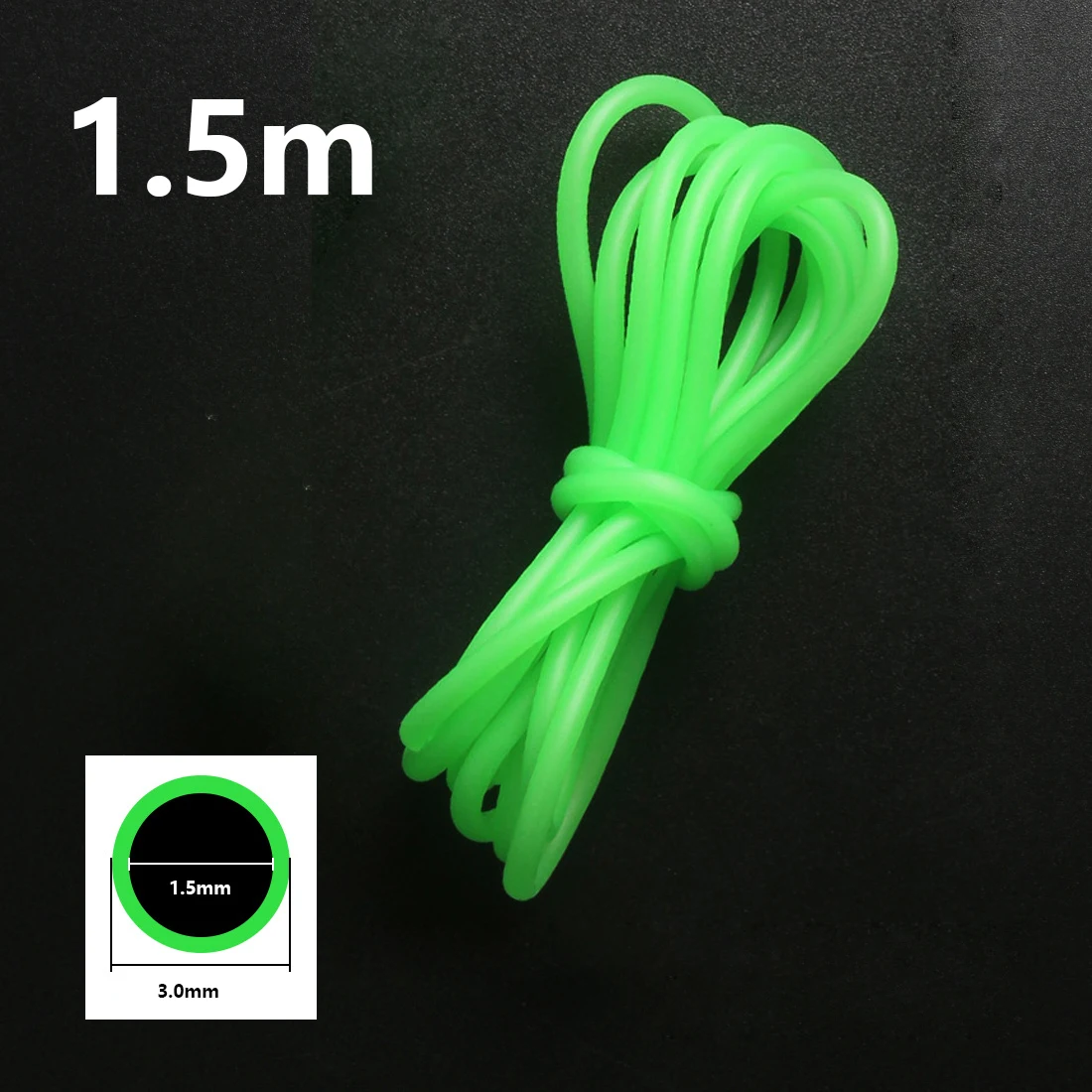 1/1.5m Fishing Night Luminous Tube Green Soft Silicone Fishing Sleeves Fishing Rig Hook Line Glow Pipe Light Tackle: Blue