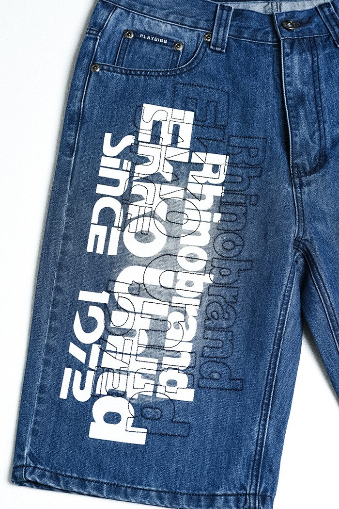 Casual herreshorts jeans mænd sommer store lommer shorts plus size denim herretøj stor størrelse 30-46