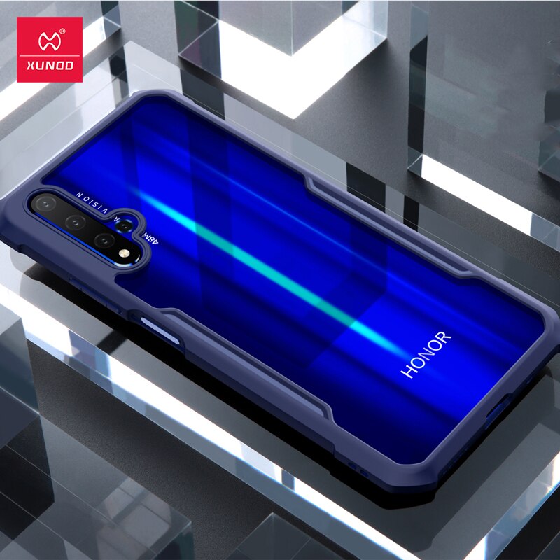 XUNDD Caso Antiurto Per Huawei Nova 5t di Caso Della Copertura Trasparente di Protezione Airbag Borsette Per Honor 20 20S 30 pro Plus 20Pro Caso: For Honor 20 / Blue / Just Case