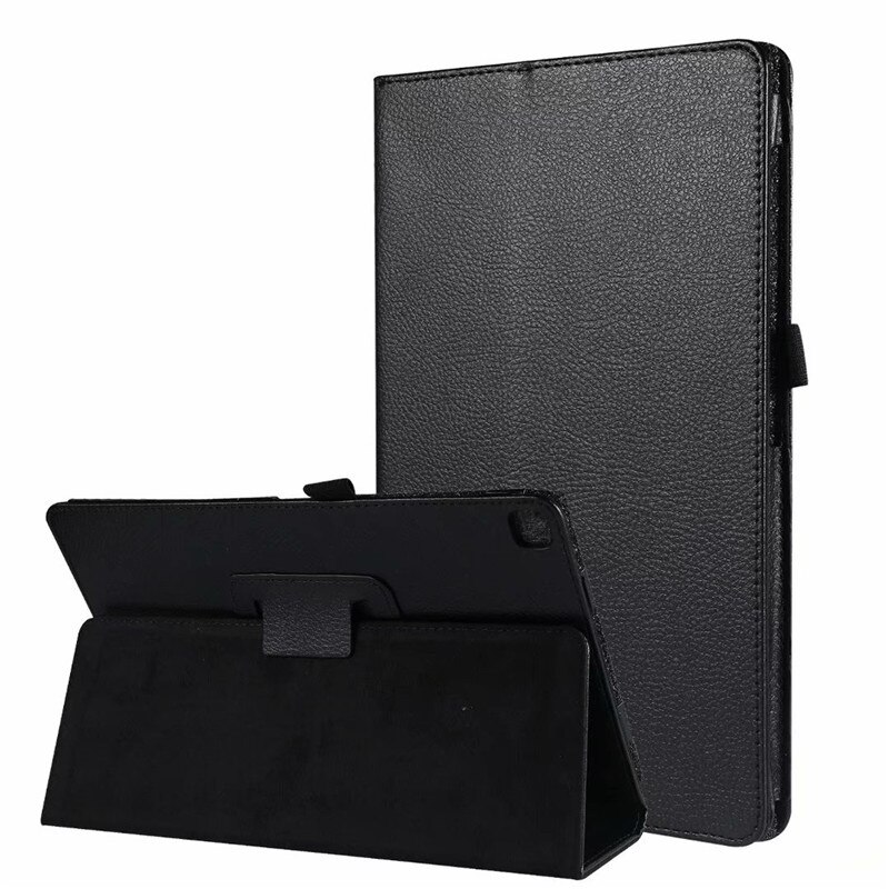 Pu Leather Case for Samsung Galaxy Tab A SM-T510 SM-T515 T510 T515 Tablet cover Stand Case for Tab A 10.1'' Funda Case: 01 Black