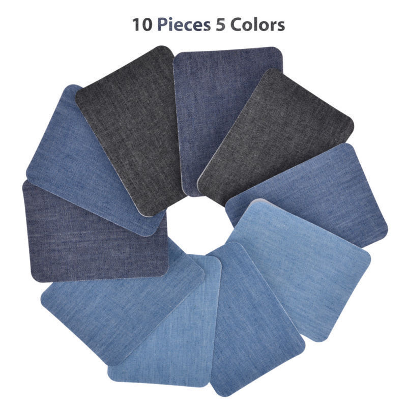 10Pcs Thermal Sticky Iron On Mending Patches Jeans Bag Hat Repair Decor